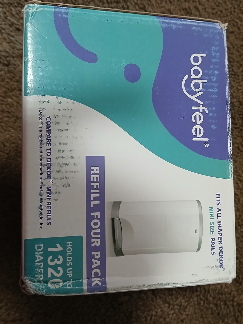 Refill Four Pack - White with Teal Accents